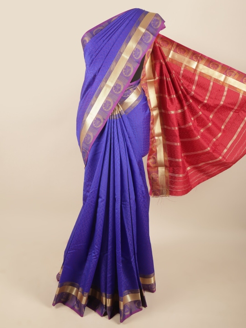 

Pothys Violet & Red Woven Design Zari Art Silk Saree