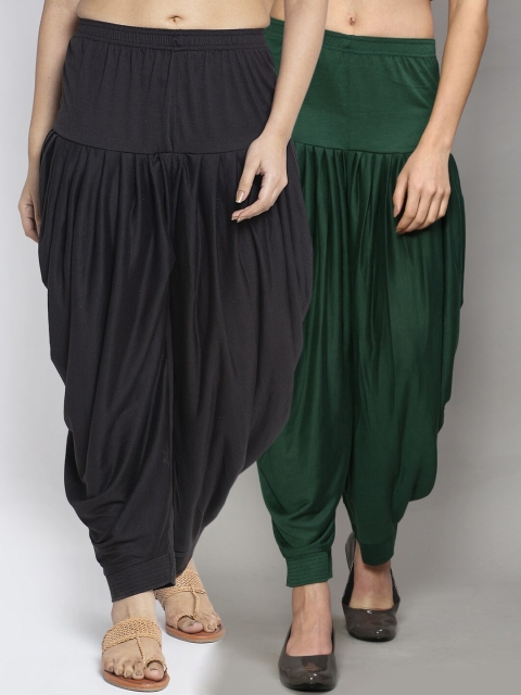 

GRACIT Women Black & Green Pack of 2 Solid Salwars