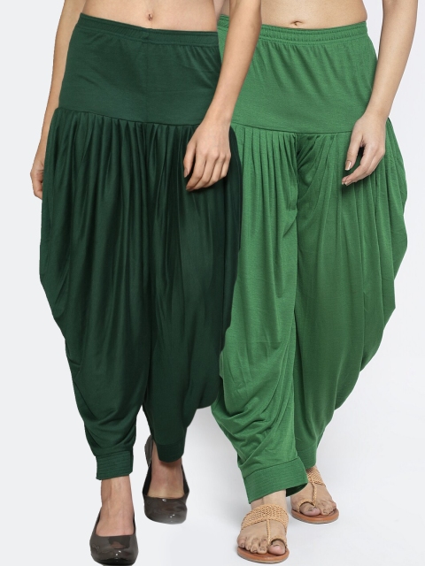 

GRACIT Women Set Of 2 Green Solid Salwar