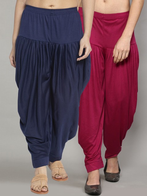 

GRACIT Women Pack Of 2 Solid Salwars, Navy blue