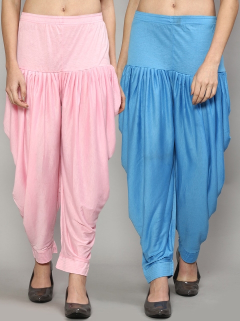 

GRACIT Woman Pack of 2 Light Pink & Blue Salwar