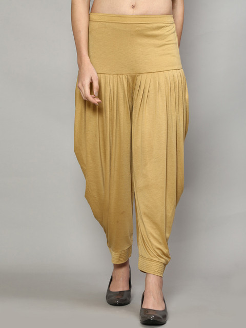

GRACIT Women Beige Solid Cotton Salwar