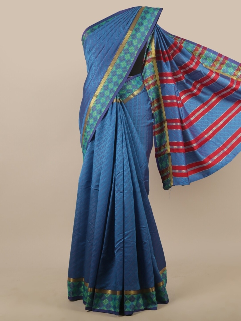 

Pothys Blue & Red Woven Design Zari Art Silk Saree