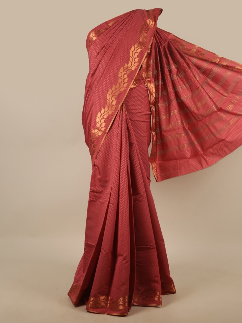 

Pothys Mauve Ethnic Motifs Woven Design Butter Silk Saree