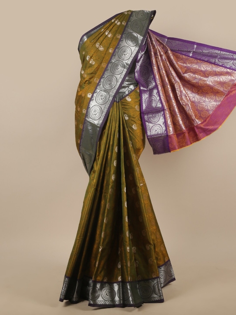 

Pothys Green & Pink Paisley Zari Art Silk Saree