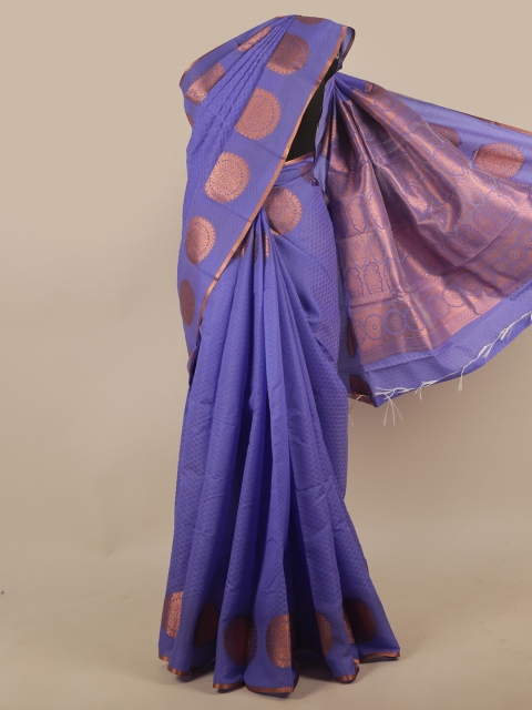 

Pothys Lavender & Copper-Toned Ethnic Motifs Zari Art Silk Saree