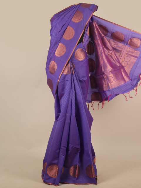 

Pothys Lavender & Copper-Toned Woven Design Art Silk Saree