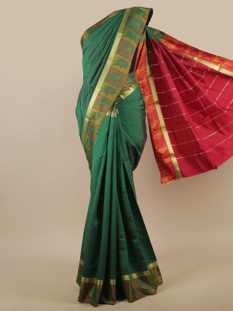 

Pothys Green & Red Woven Design Zari Art Silk Saree