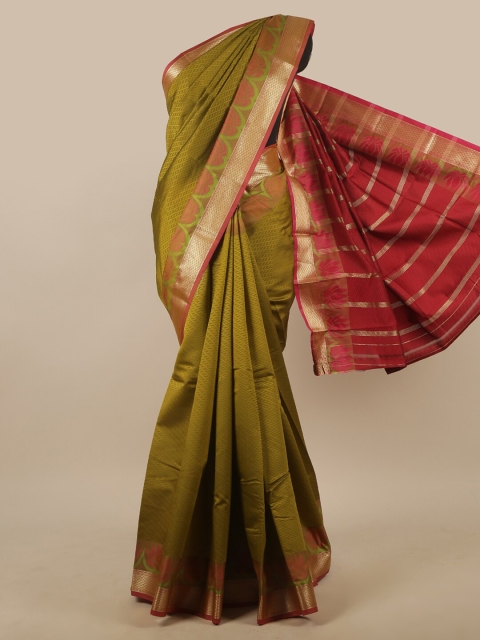 

Pothys Green & Maroon Woven Design Zari Art Silk Saree