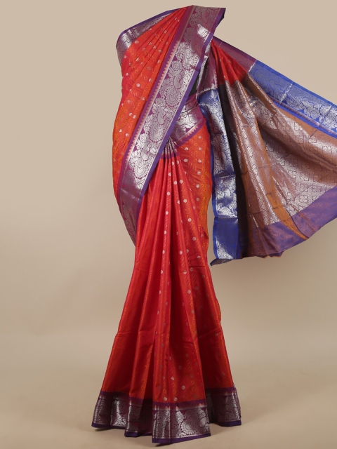 

Pothys Coral & Purple Woven Design Zari Art Silk Saree