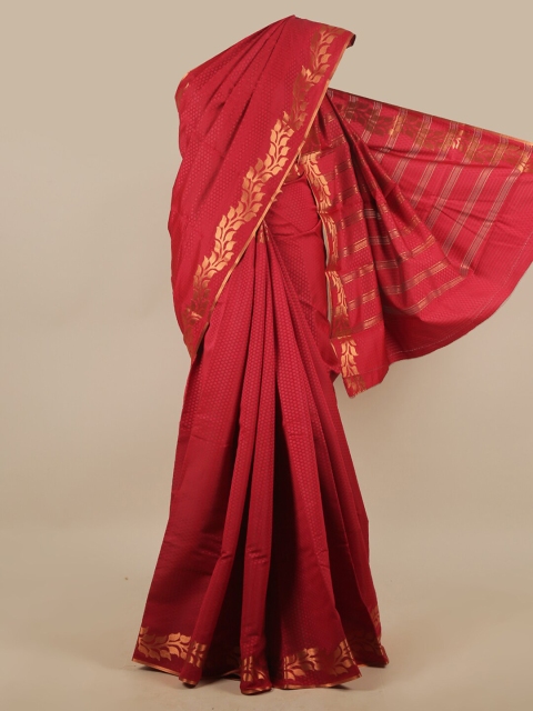 

Pothys Red & Gold-Toned Woven Design Zari Art Silk Saree
