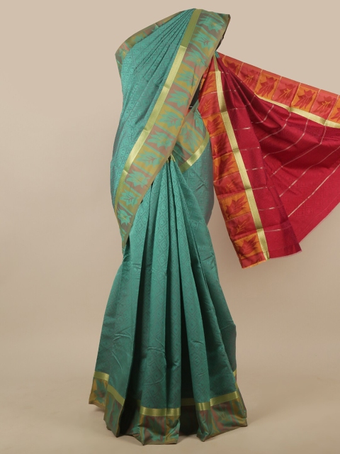

Pothys Green & Red Woven Design Zari Art Silk Saree