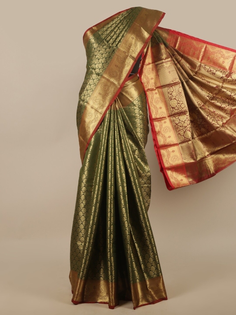 

Pothys Green & Red Woven Design Zari Art Silk Saree