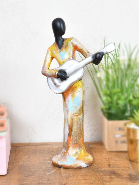 

Clasiko Orange & Yellow Statue With Guitar