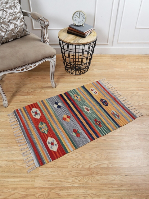 

SANDED EDGE Multicoloured Set of 3 Assorted Designs Rugs, Multi