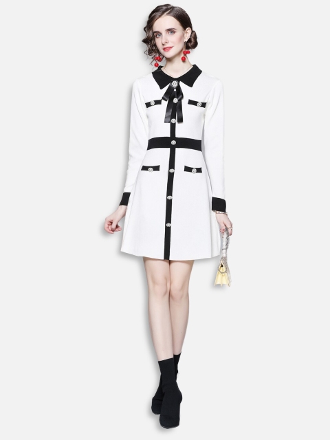

JC Collection White & Black Mini Dress