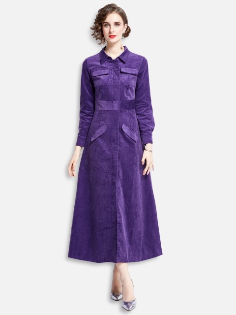 

JC Collection Purple Shirt Maxi Dress