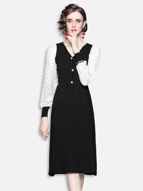 

JC Collection Black Midi Dress