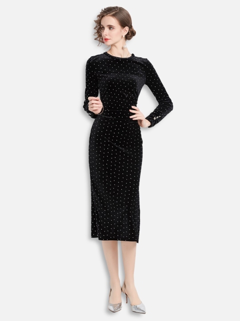 

JC Collection Black Sheath Midi Dress
