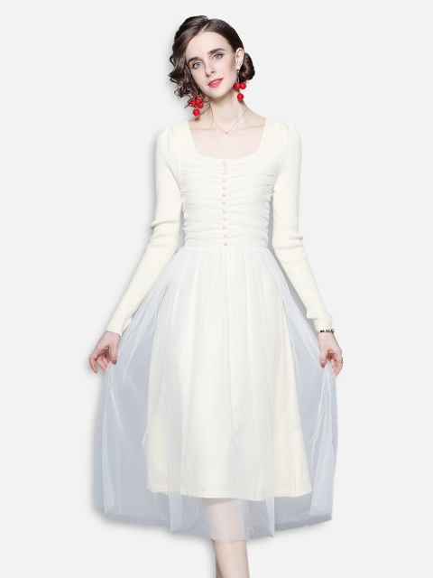 

JC Collection White Midi Dress