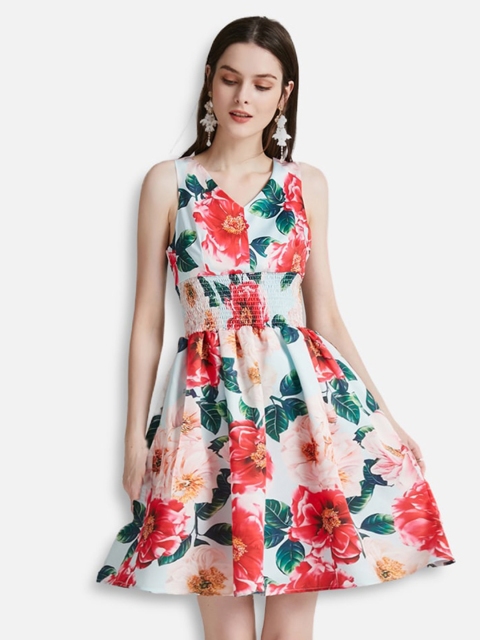 

JC Collection Red Floral Dress