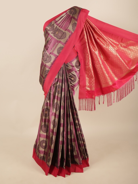 

Pothys Purple & Magenta Woven Design Art Silk Saree