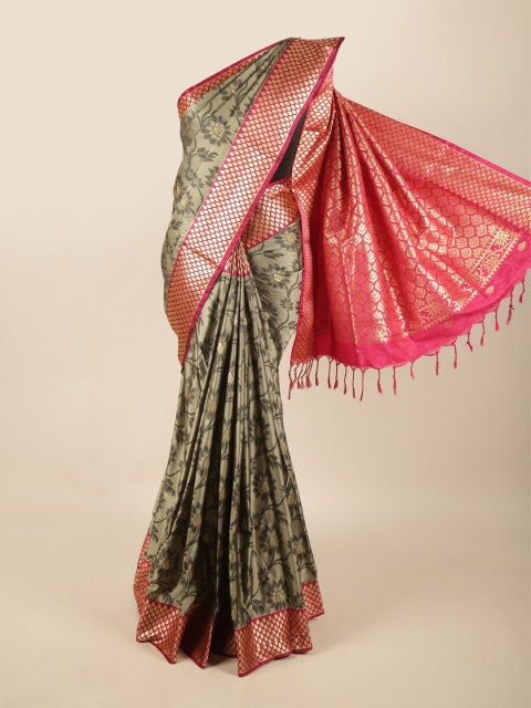 

Pothys Grey & Pink Woven Design Zari Art Silk Saree