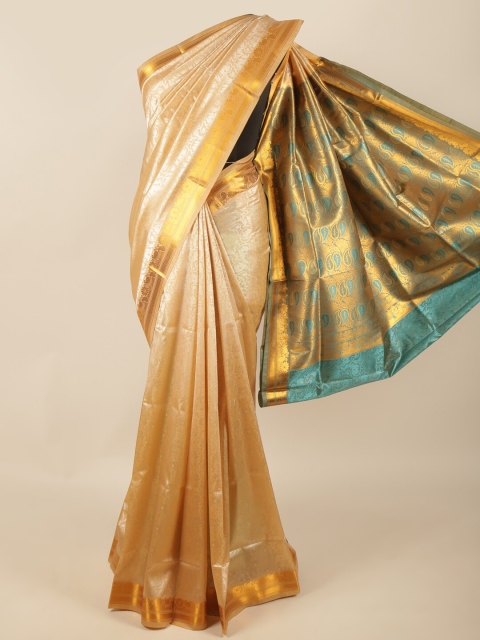 

Pothys Gold-Toned Ethnic Motifs Woven Design Butter Silk Saree