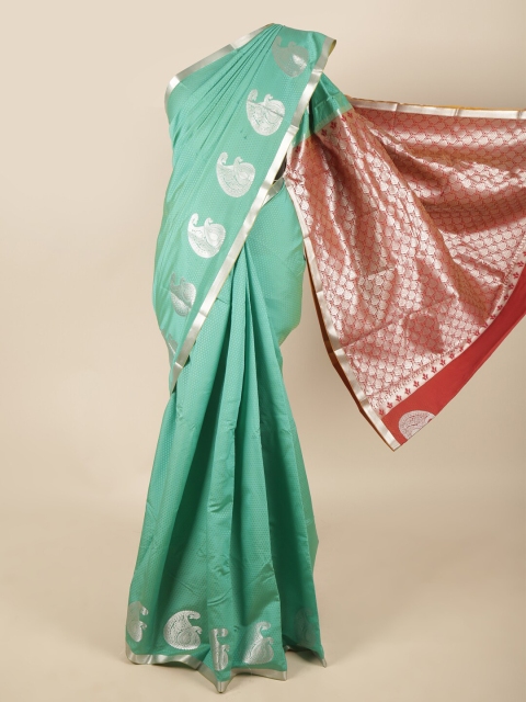 

Pothys Green & Red Woven Design Zari Art Silk Saree
