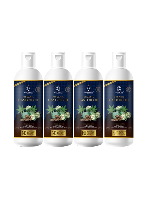 

Waymore Set of 4 Organic Castor Oil 100 ml each, Yellow