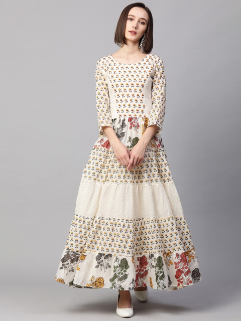 

FASHOR Beige Floral Maxi Dress
