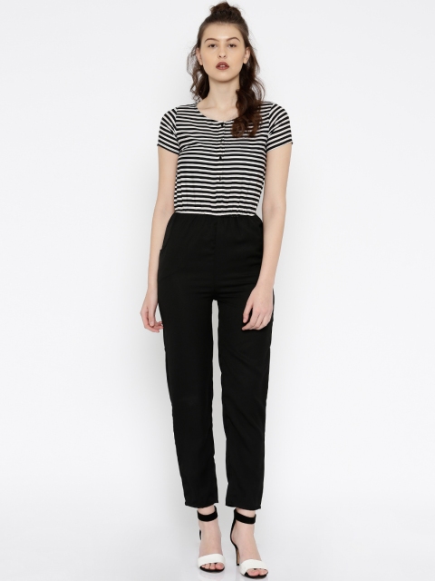 

Jealous 21 Black & Off-White Striped Jumpsuit