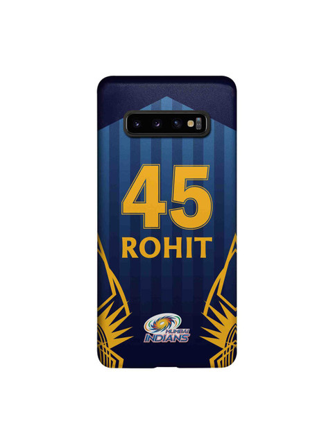 

CelfieDesign Black & Yellow Mumbai Indians Printed Samsung Galaxy S10 Plus Slim Back Case, Blue