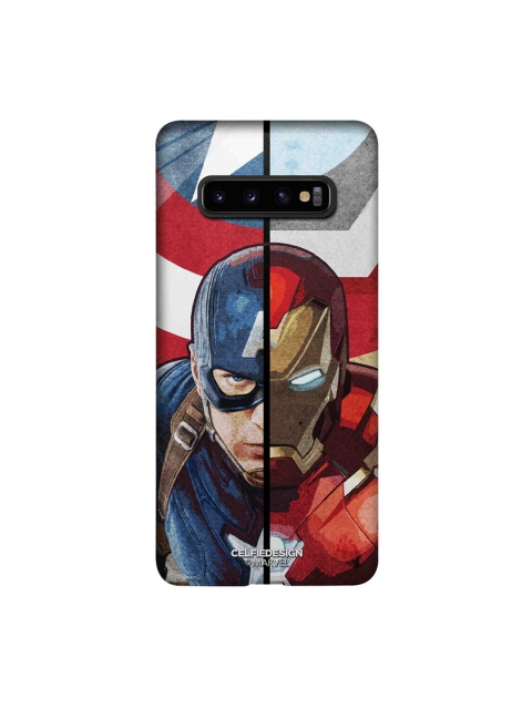 

CelfieDesign Red & Blue Iron Man & Captain America Samsung Galaxy S10 Plus Back Case