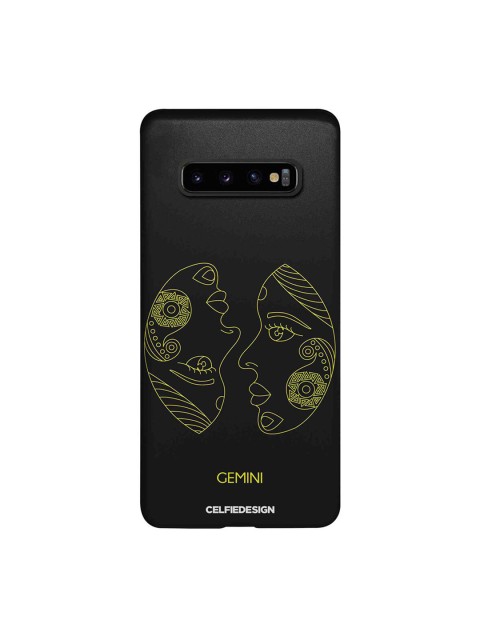 

CelfieDesign Black & Yellow Gemini Slim Back Case for Samsung S10 Plus