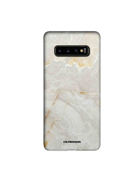 

CelfieDesign Grey & Gold-Toned Marble Creama Marfil Samsung Galaxy S10 Plus Slim Back Case