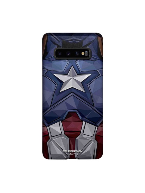 

CelfieDesign Blue & White Captain America Vintage Suit Samsung S10 Plus Slim Back Case
