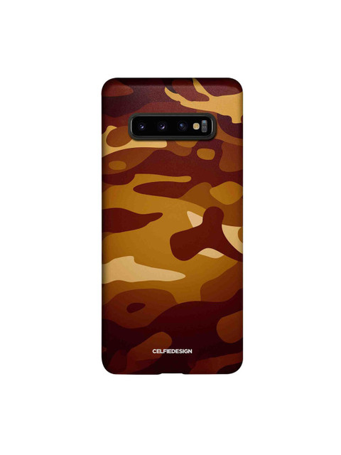 

CelfieDesign Yellow & Brown Camo Saddle Samsung Galaxy S10 Plus Slim Back Case