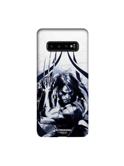 

CelfieDesign White & Black Lethal Logan Samsung Galaxy S10 Plus Slim Back Case