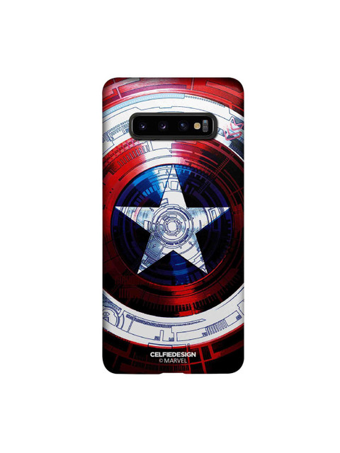 

CelfieDesign Red & Blue Captain America Shield Samsung Galaxy S10 Plus Back Case