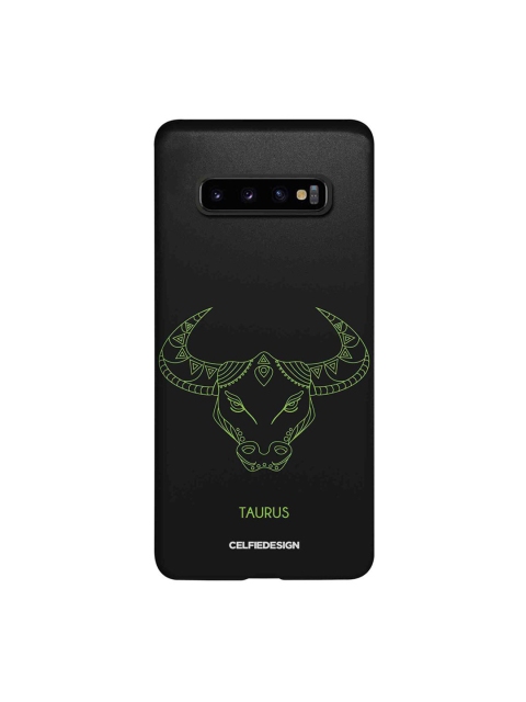

CelfieDesign Samsung S10 Plus Zodiac Sign Taurus Print Slim Back Case, Black