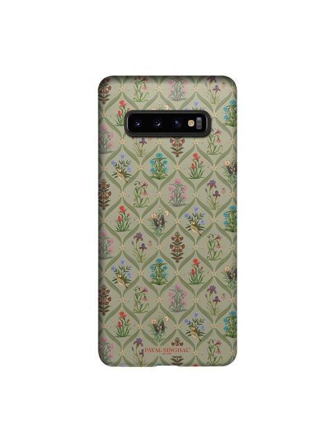 

CelfieDesign Grey & Green Payal Singhal Mughal Motifs Samsung Galaxy S10 Plus Slim Back Case