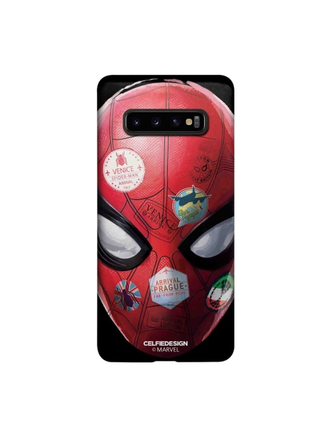 

CelfieDesign Samsung S10 Plus Spidey Travel Stamps Print Slim Back Case, Red
