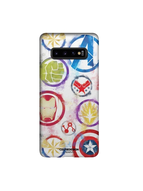 

CelfieDesign White & Yellow Avengers Icons Graffiti Samsung Galaxy S10 Plus Slim Back Case