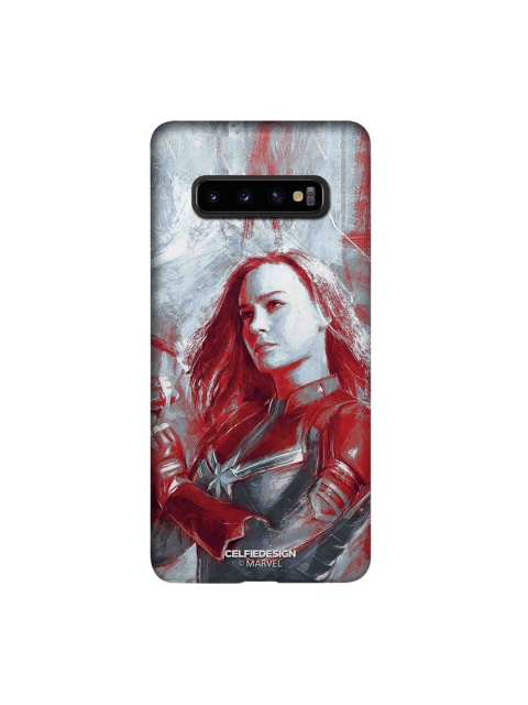 

CelfieDesign Samsung S10 Plus Captain Marvel Print Slim Back Case, Red