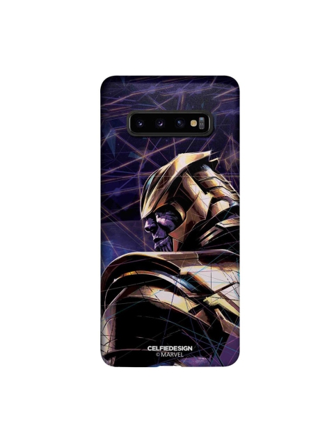 

CelfieDesign Purple & Gold Colored Thanos On Edge Samsung Galaxy S10 Plus Slim Back Case