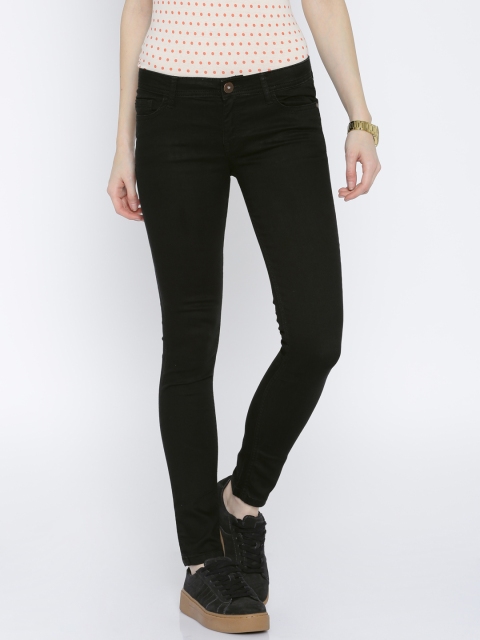 

Jealous 21 Women Black Skinny Fit Mid Rise Clean Look Jeans