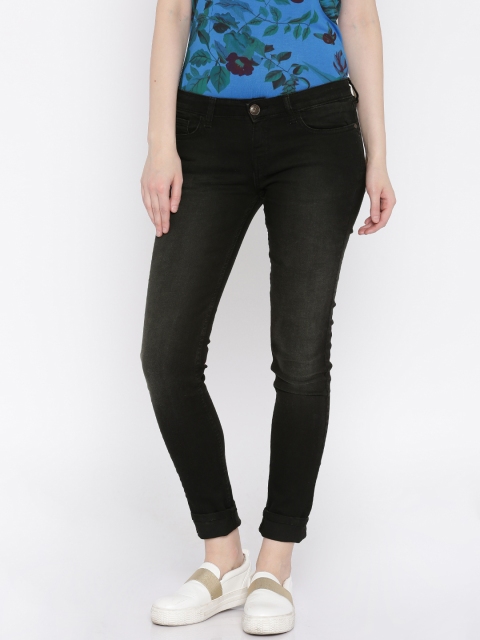 

Jealous 21 Women Black Ultra Slim Fit Mid Rise Clean Look Jeans