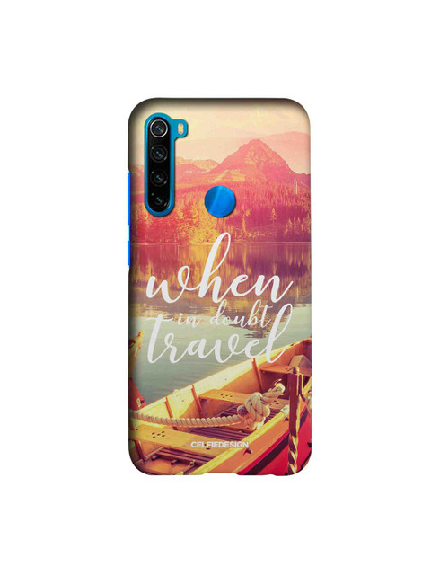

CelfieDesign Pink & White When In Doubt Travel Xiaomi Redmi Note 8 Slim Back Case