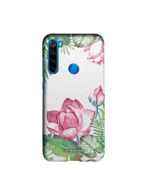 

CelfieDesign White & Pink Lotus Printed Xiaomi Redmi Note 8 Slim Back Case